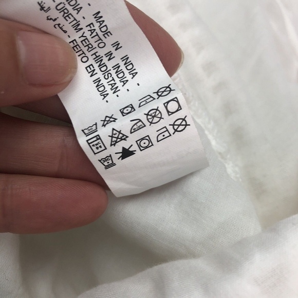 ZARA linen blend crochet Dress Maxi L Cottagecore Open Back coastal Beachy new - Picture 11 of 12